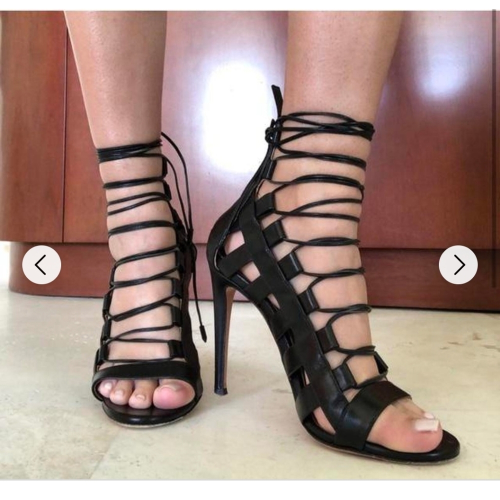 Aquazzura Amazon 105 lace up sandal size 38